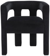 Athena Black Velvet Dining Chair - Ella Furniture