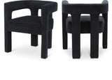 Athena Black Velvet Dining Chair - Ella Furniture