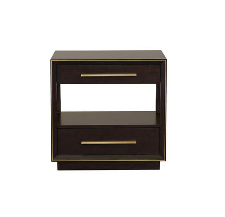 Durango 2-Drawer Nightstand Smoked Peppercorn - Ella Furniture