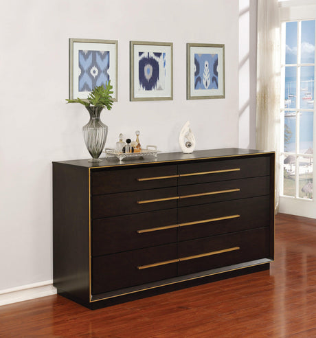 Durango 2-Drawer Nightstand Smoked Peppercorn - Ella Furniture