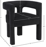 Athena Black Velvet Dining Chair - Ella Furniture