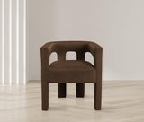 Athena Brown Velvet Dining Chair - Ella Furniture