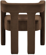 Athena Brown Velvet Dining Chair - Ella Furniture