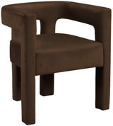 Athena Brown Velvet Dining Chair - Ella Furniture