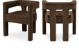 Athena Brown Velvet Dining Chair - Ella Furniture