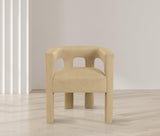 Athena Camel Velvet Dining Chair - Ella Furniture