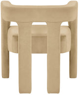 Athena Camel Velvet Dining Chair - Ella Furniture