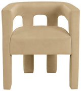 Athena Camel Velvet Dining Chair - Ella Furniture