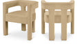 Athena Camel Velvet Dining Chair - Ella Furniture