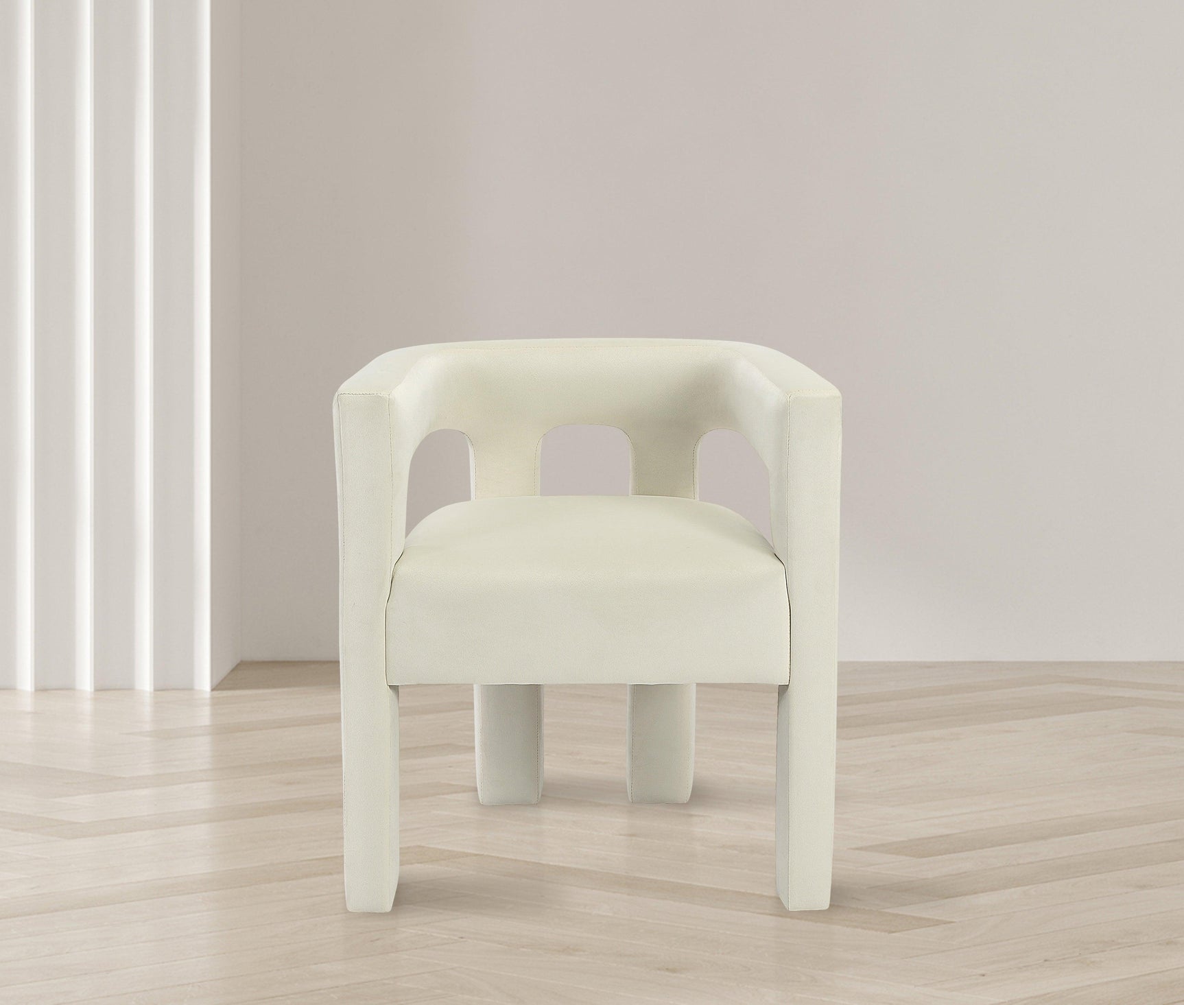 Athena Cream Velvet Dining Chair - Ella Furniture