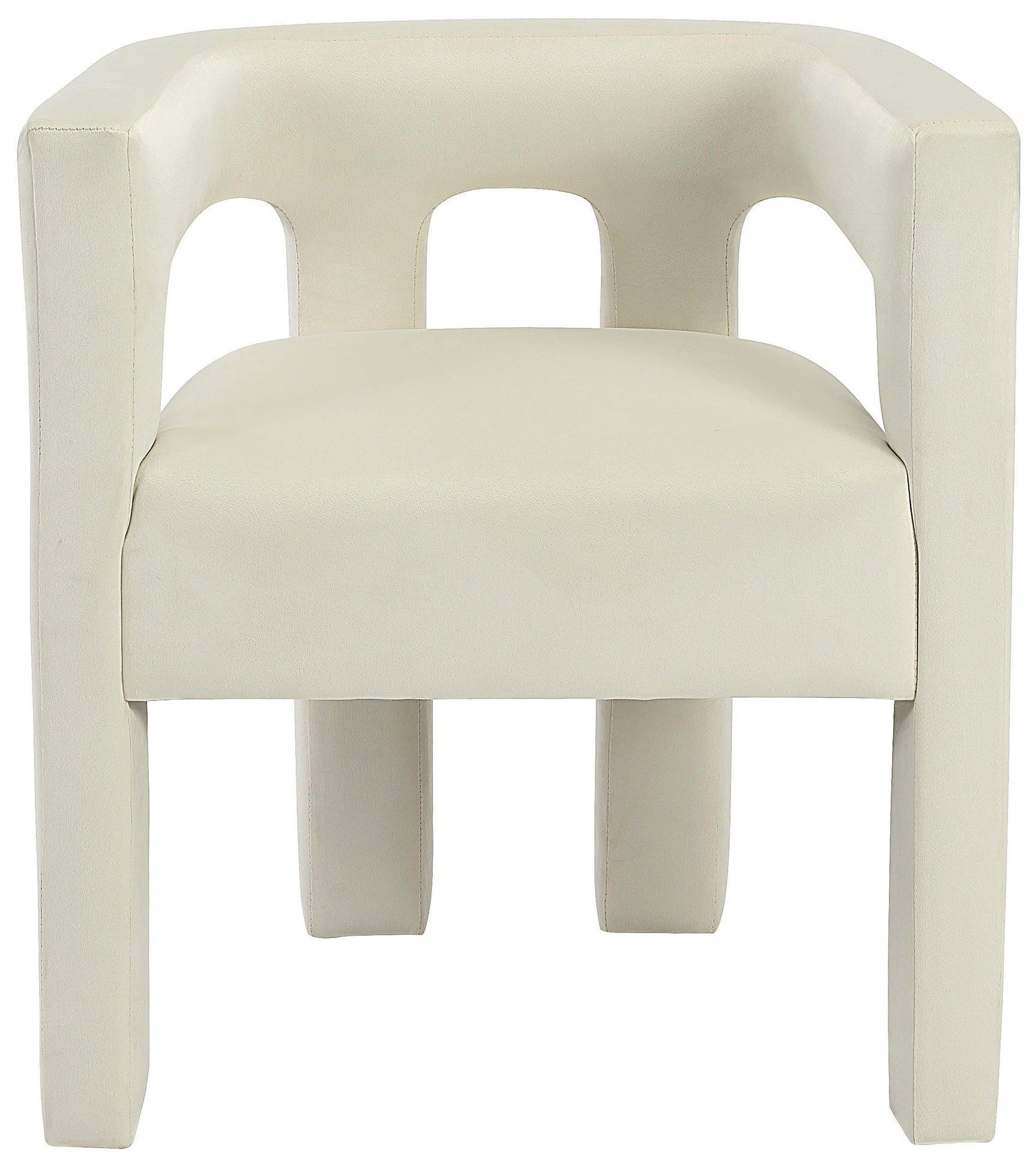 Athena Cream Velvet Dining Chair - Ella Furniture