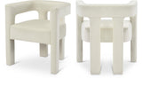 Athena Cream Velvet Dining Chair - Ella Furniture