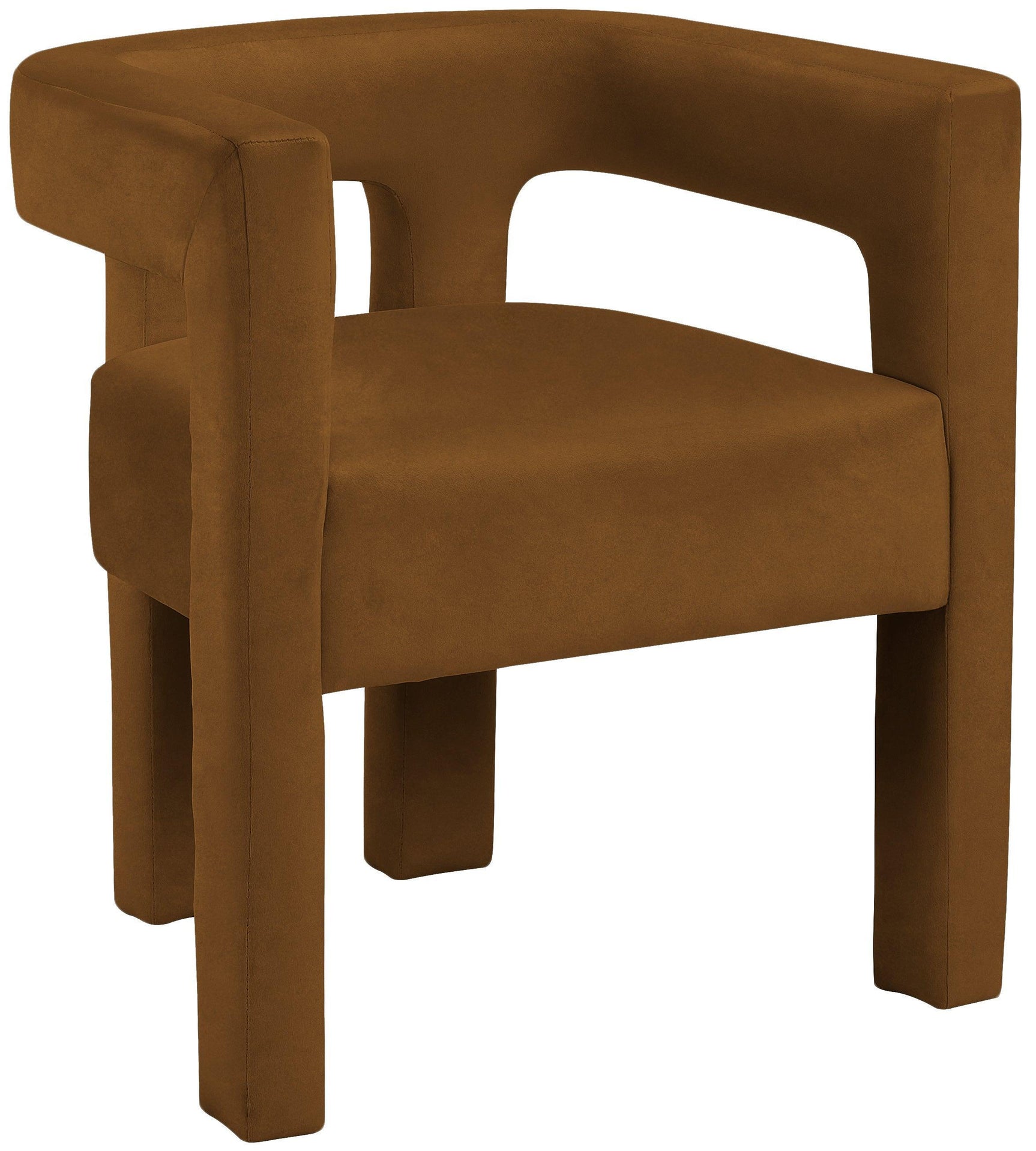 Athena Saddle Velvet Dining Chair - Ella Furniture