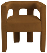 Athena Saddle Velvet Dining Chair - Ella Furniture