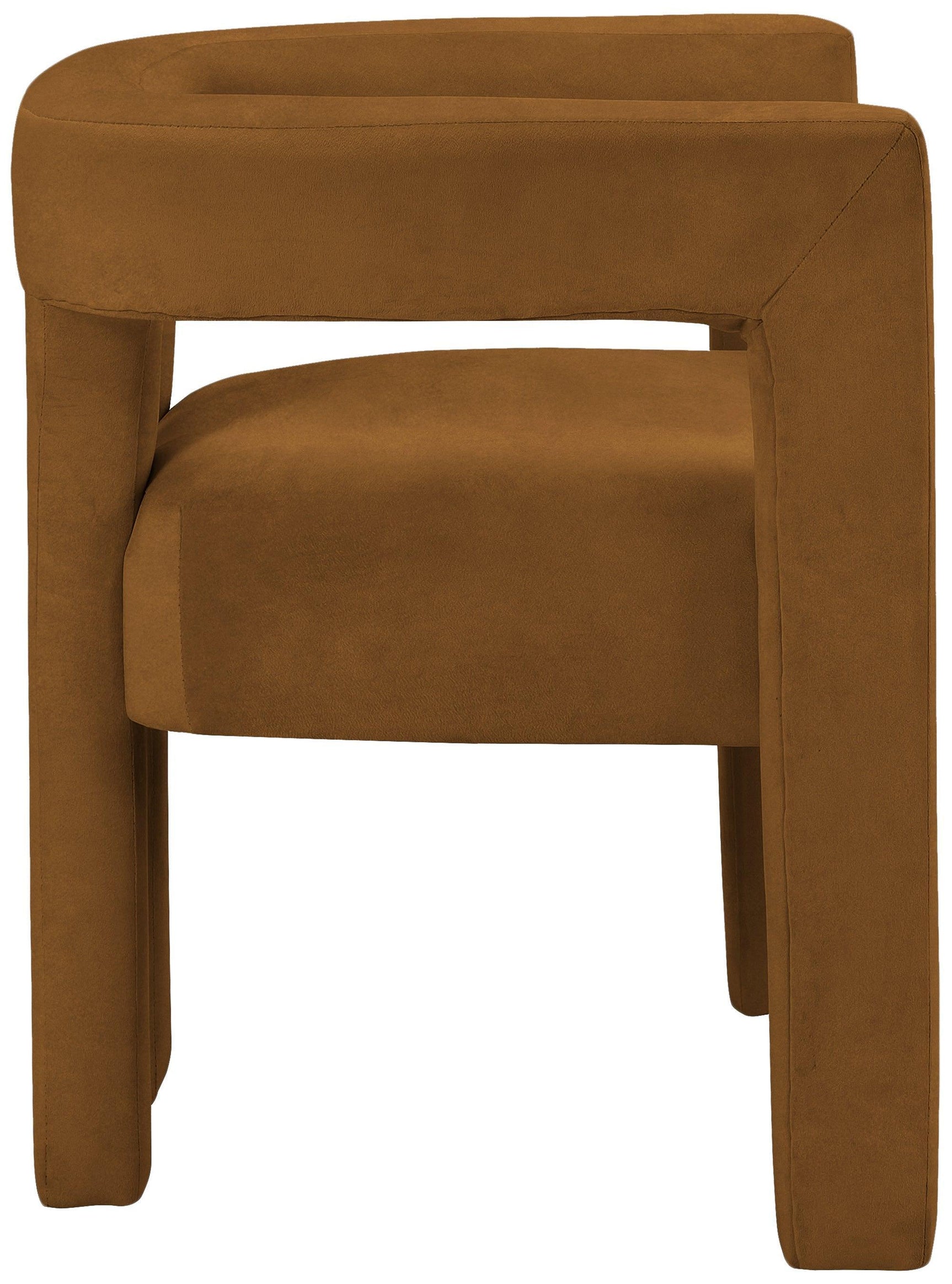 Athena Saddle Velvet Dining Chair - Ella Furniture