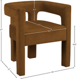 Athena Saddle Velvet Dining Chair - Ella Furniture