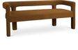 Athena Saddle Velvet Bench - Ella Furniture