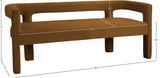 Athena Saddle Velvet Bench - Ella Furniture