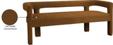 Athena Saddle Velvet Bench - Ella Furniture