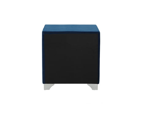 Melody 2-Drawer Upholstered Nightstand Pacific Blue - Ella Furniture
