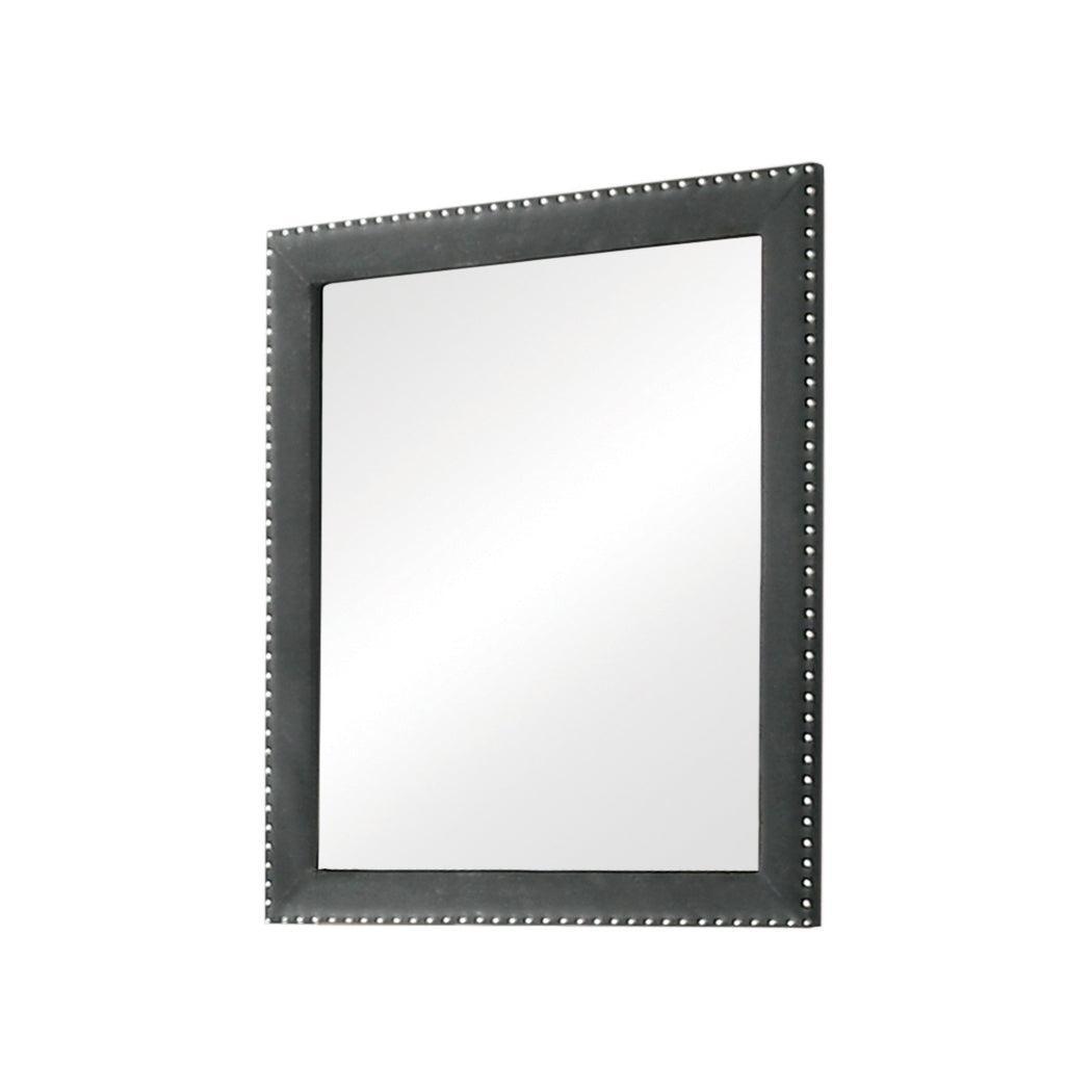 Melody Rectangular Upholstered Dresser Mirror Grey - Ella Furniture