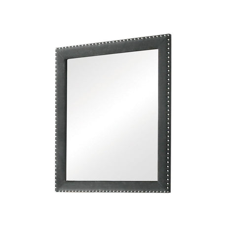 Melody Rectangular Upholstered Dresser Mirror Grey - Ella Furniture