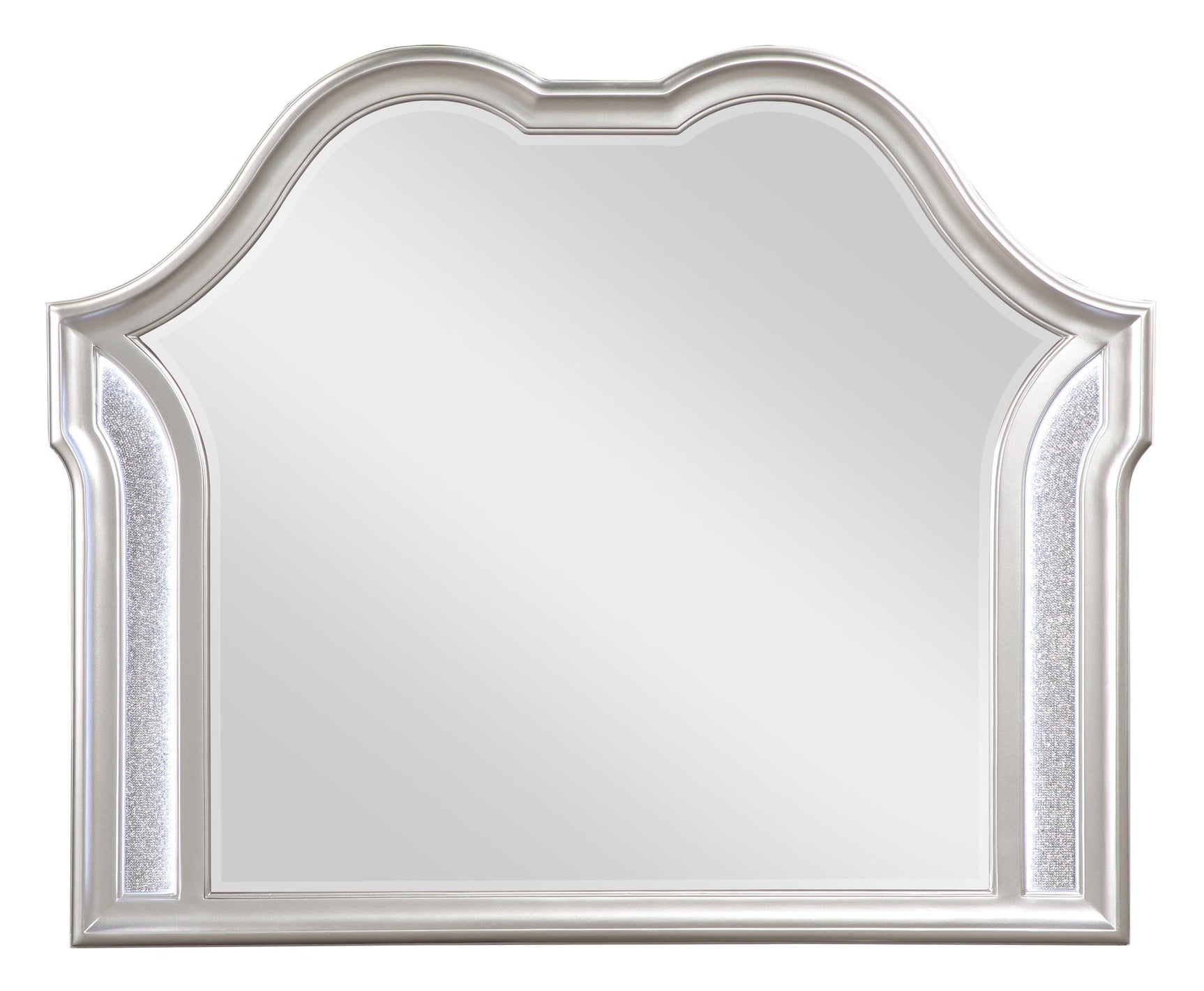Evangeline Tufted Upholstered Platform Eastern King Bed Ivory And Silver Oak - Ella Furniture