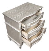 Evangeline 3-Drawer Nightstand Silver Oak - Ella Furniture