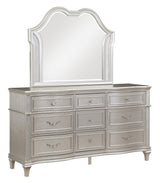 Evangeline 9-Drawer Dresser Silver Oak - Ella Furniture