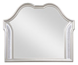 Evangeline Camel Top Dresser Mirror Silver Oak - Ella Furniture