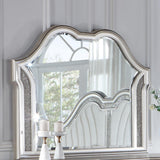 Evangeline Tufted Upholstered Platform Queen Bed Ivory And Silver Oak - Ella Furniture