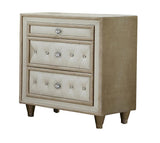 Antonella Upholstered Tufted Queen Bed Ivory And Camel - Ella Furniture