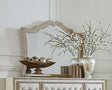 Antonella Mirror With Nailhead Trim Camel - Ella Furniture
