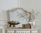 Antonella Mirror With Nailhead Trim Camel - Ella Furniture