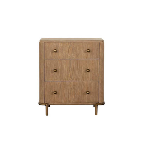 Arini 3-Drawer Nightstand With Dual Usb Ports Sand Wash - Ella Furniture