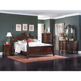 Deryn Park Cherry Traditional Cherry And Walnut Veneer Wood And Engineered Wood King Poster Bed - Ella Furniture