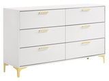 Kendall Tufted Upholstered Panel Eastern King Bed White - Ella Furniture