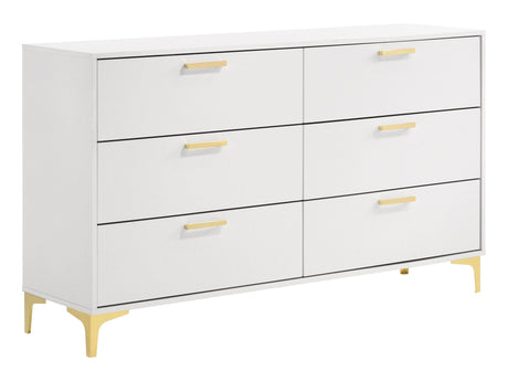 Kendall Tufted Upholstered Panel Queen Bed White - Ella Furniture