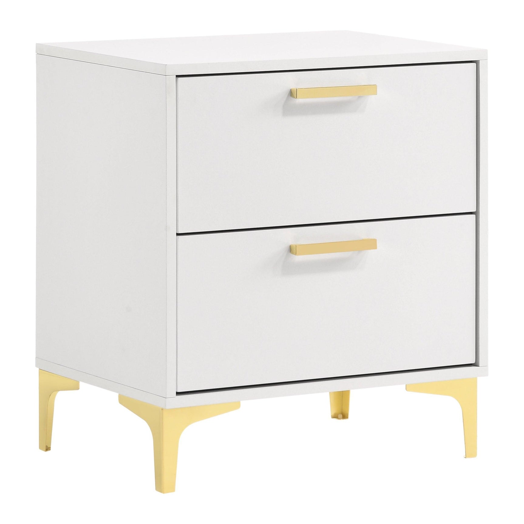 Kendall Tufted Upholstered Panel Queen Bed White - Ella Furniture