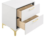 Kendall 2-Drawer Nightstand White - Ella Furniture