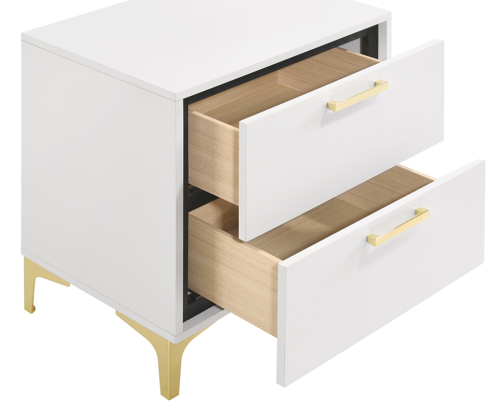 Kendall 2-Drawer Nightstand White - Ella Furniture