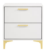 Kendall 2-Drawer Nightstand White - Ella Furniture