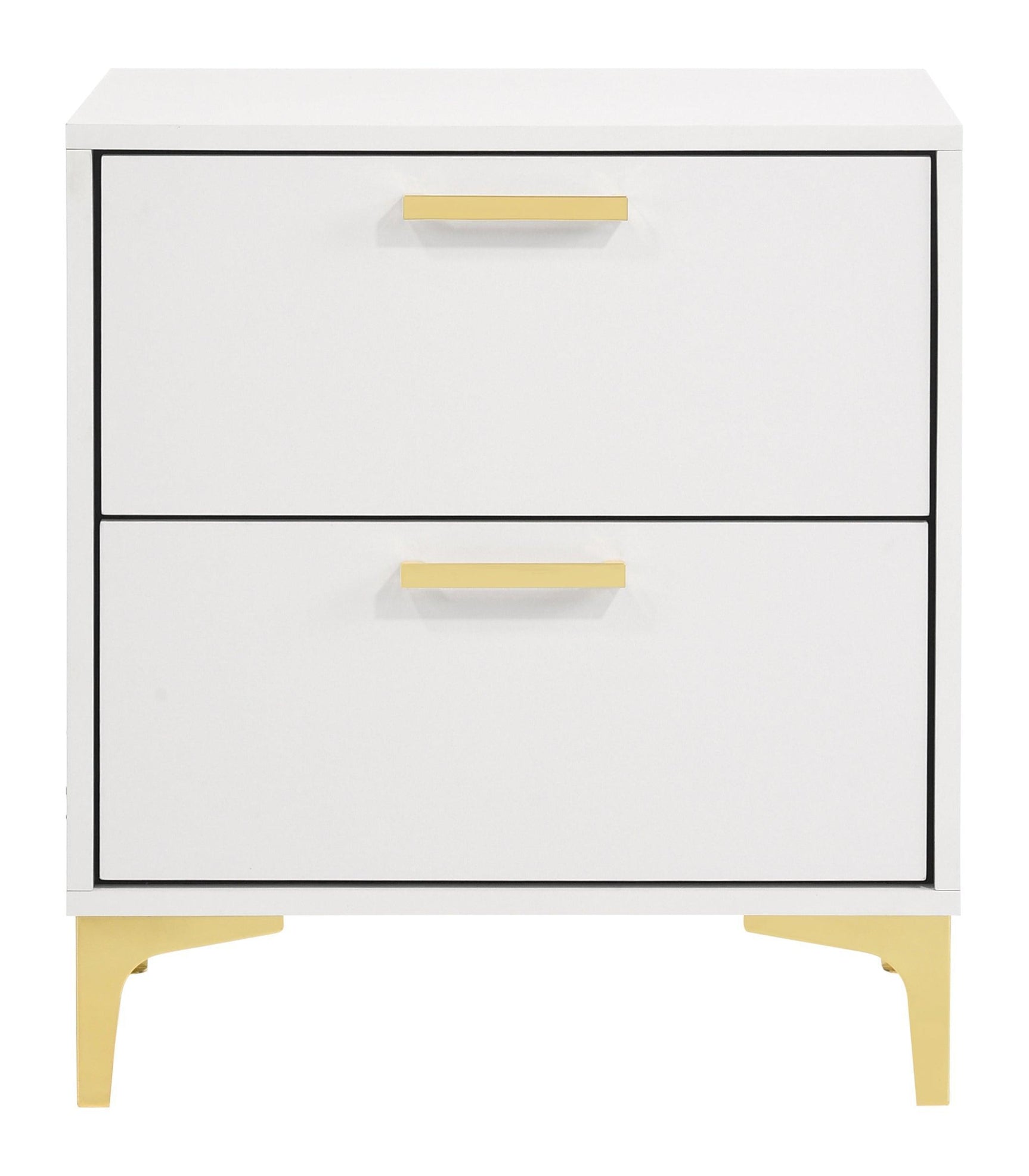 Kendall 2-Drawer Nightstand White - Ella Furniture