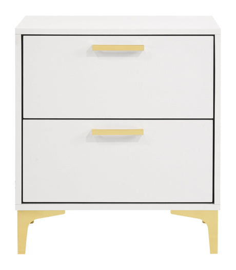 Kendall 2-Drawer Nightstand White - Ella Furniture