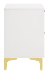 Kendall 2-Drawer Nightstand White - Ella Furniture