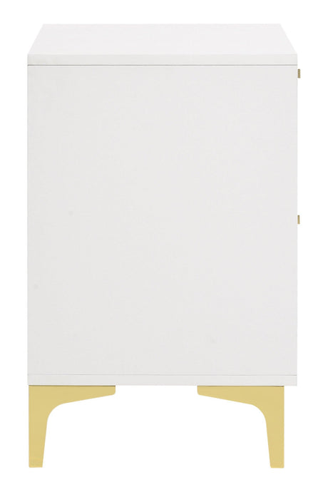 Kendall 2-Drawer Nightstand White - Ella Furniture