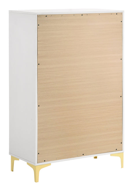 Kendall 5-Drawer Chest White - Ella Furniture