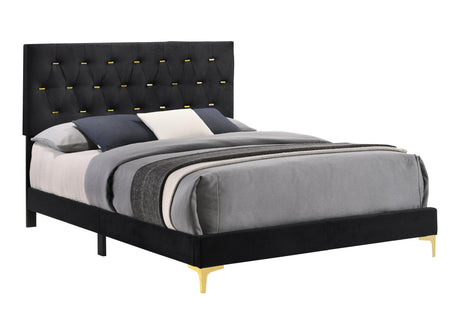 Kendall 2-Drawer Nightstand Black And Gold - Ella Furniture