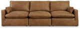 Marlaina Caramel 3-Piece Sectional Sofa - Ella Furniture