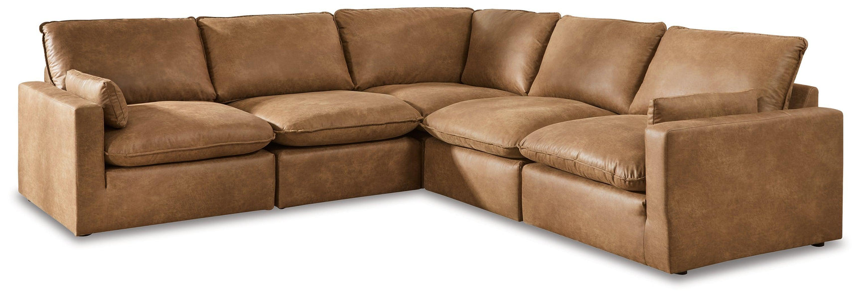 Marlaina Caramel 5-Piece Sectional - Ella Furniture